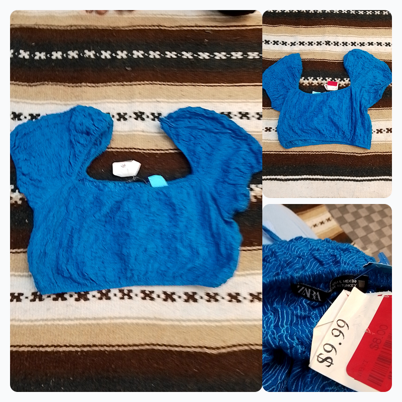 Zara Blue Crop Top