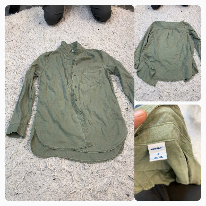 Old Navy Green Button-Up Shirt