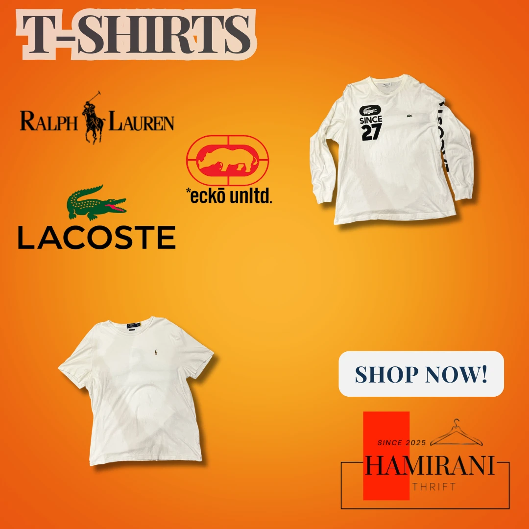 ralph lauren, lacoste and echo unlimited t-shirts