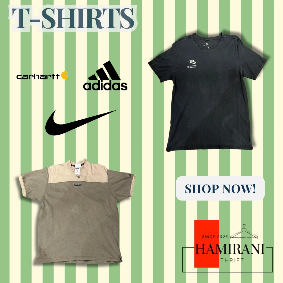 nike, adidas and carhatt t-shirts