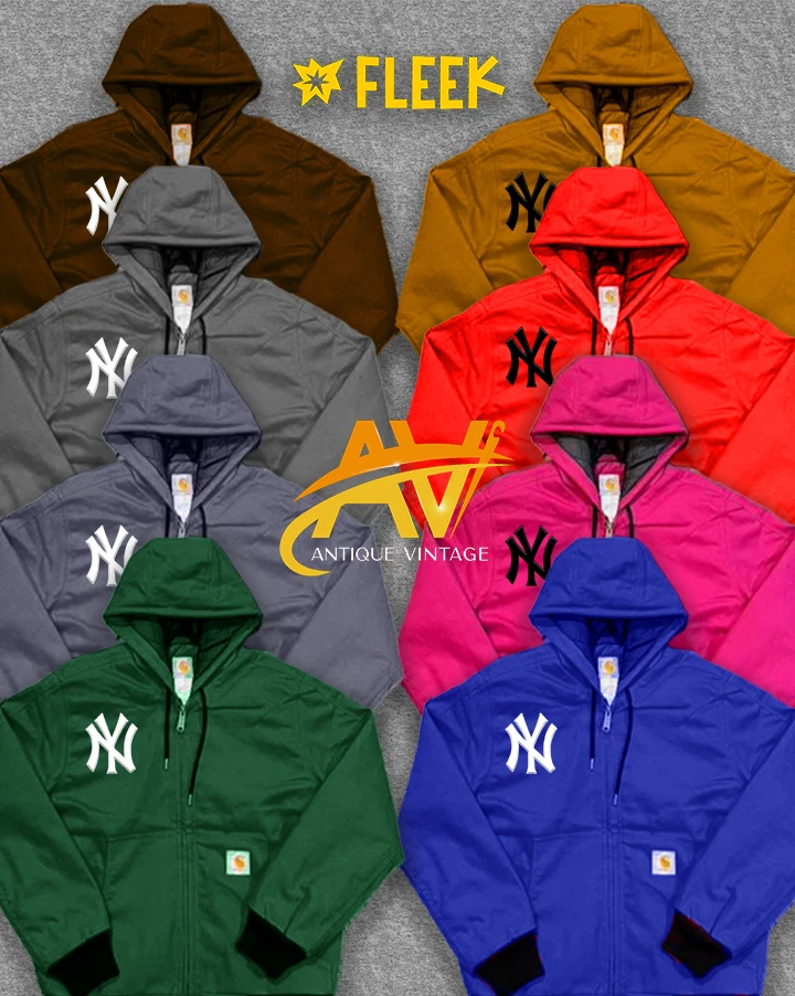 carhartt x yankee mixed rework style detroit hood ..