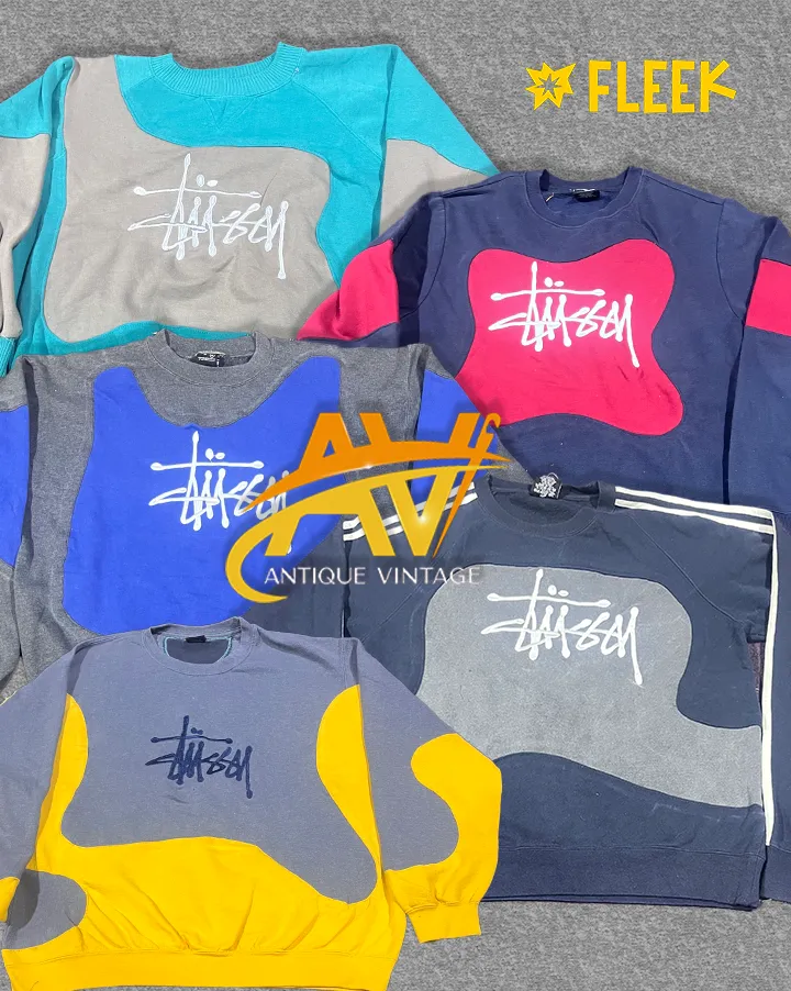 Stussy Rework Style Crewneck Sweat Shirt