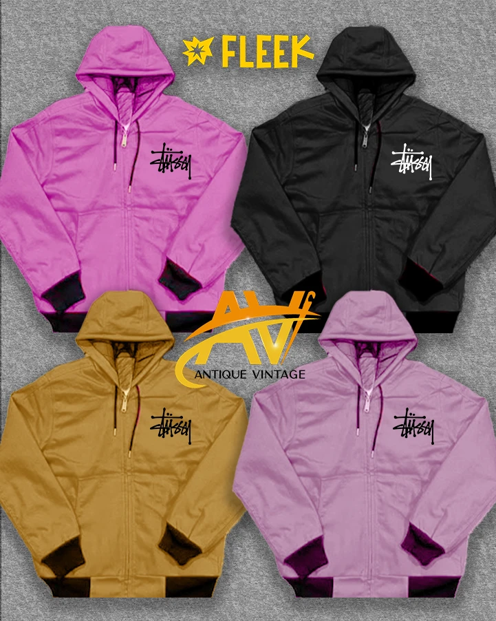 stussy reworked style mixed color active jackets