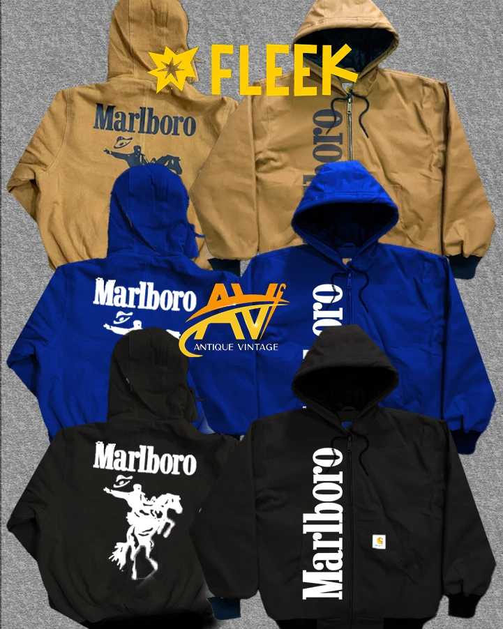 carhartt x marlboro rework detroit jackets black/b..