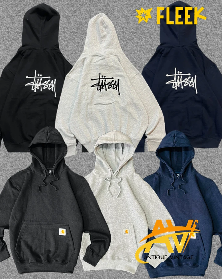 carhartt and stussy mixed hoodies rework style