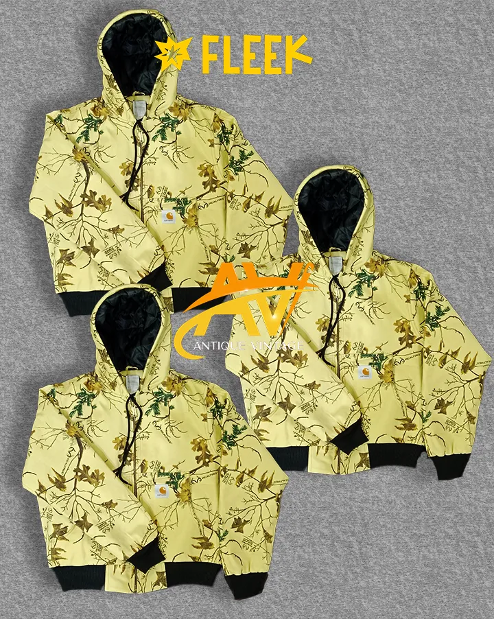 carhartt real tree yellow hood rework style active..