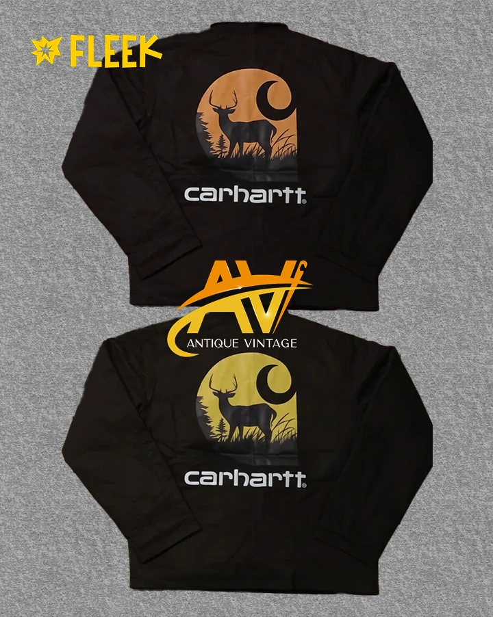 carhartt rework style mixed printed detroit jacket..