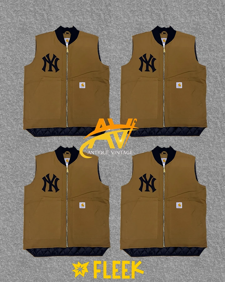 carhartt x yankee gilet rework style camel