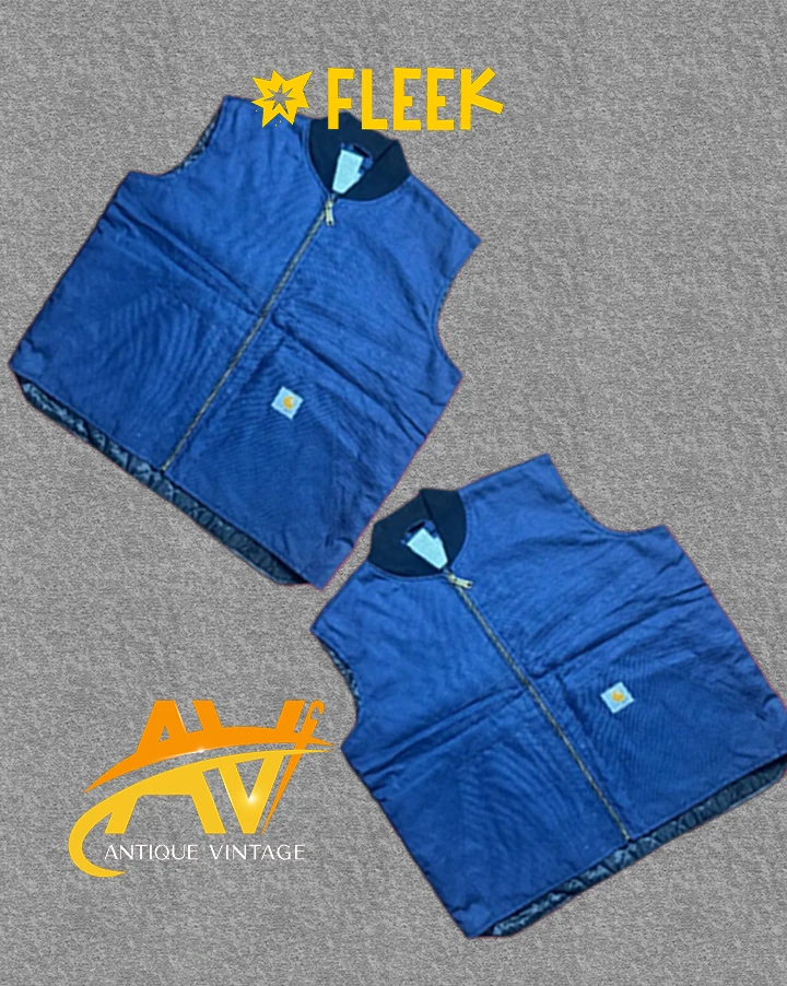 carhartt gilet rework style blue color