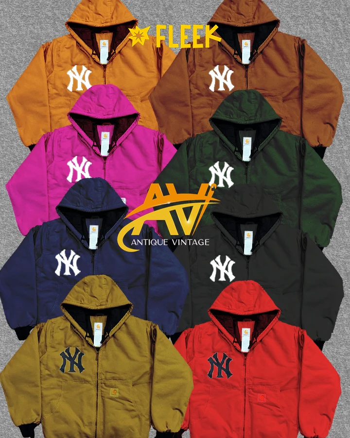 carhartt x yankee mixed rework style detroit hood ..