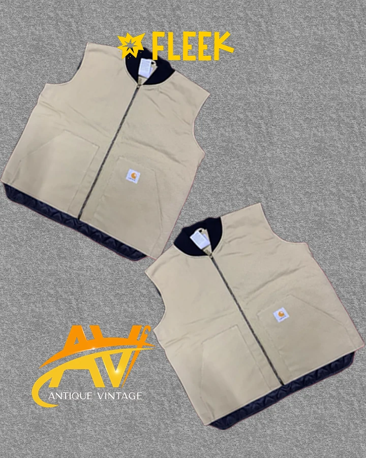 carhartt gilet rework style beige color