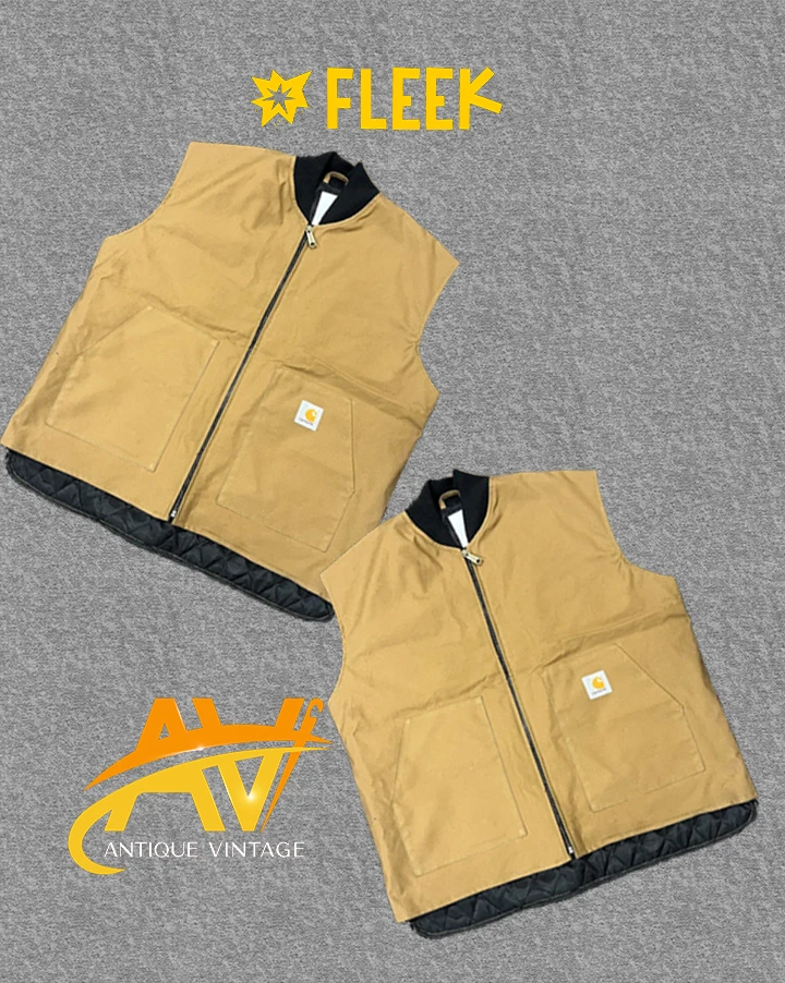 carhartt gilet rework style camel color