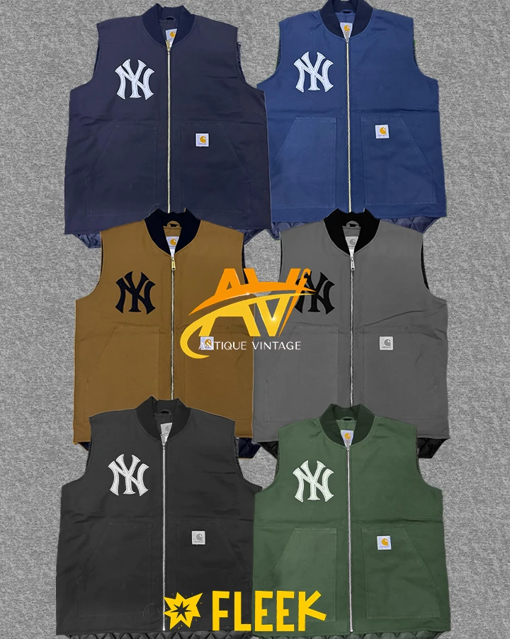 carhartt x yankee gilet rework style mixed