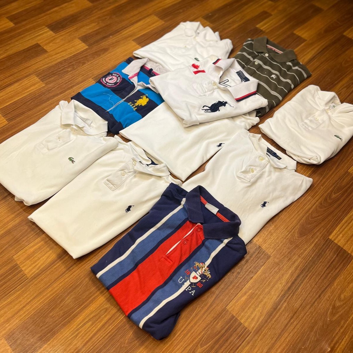 ralph lauren and lacoste polo t-shirts
