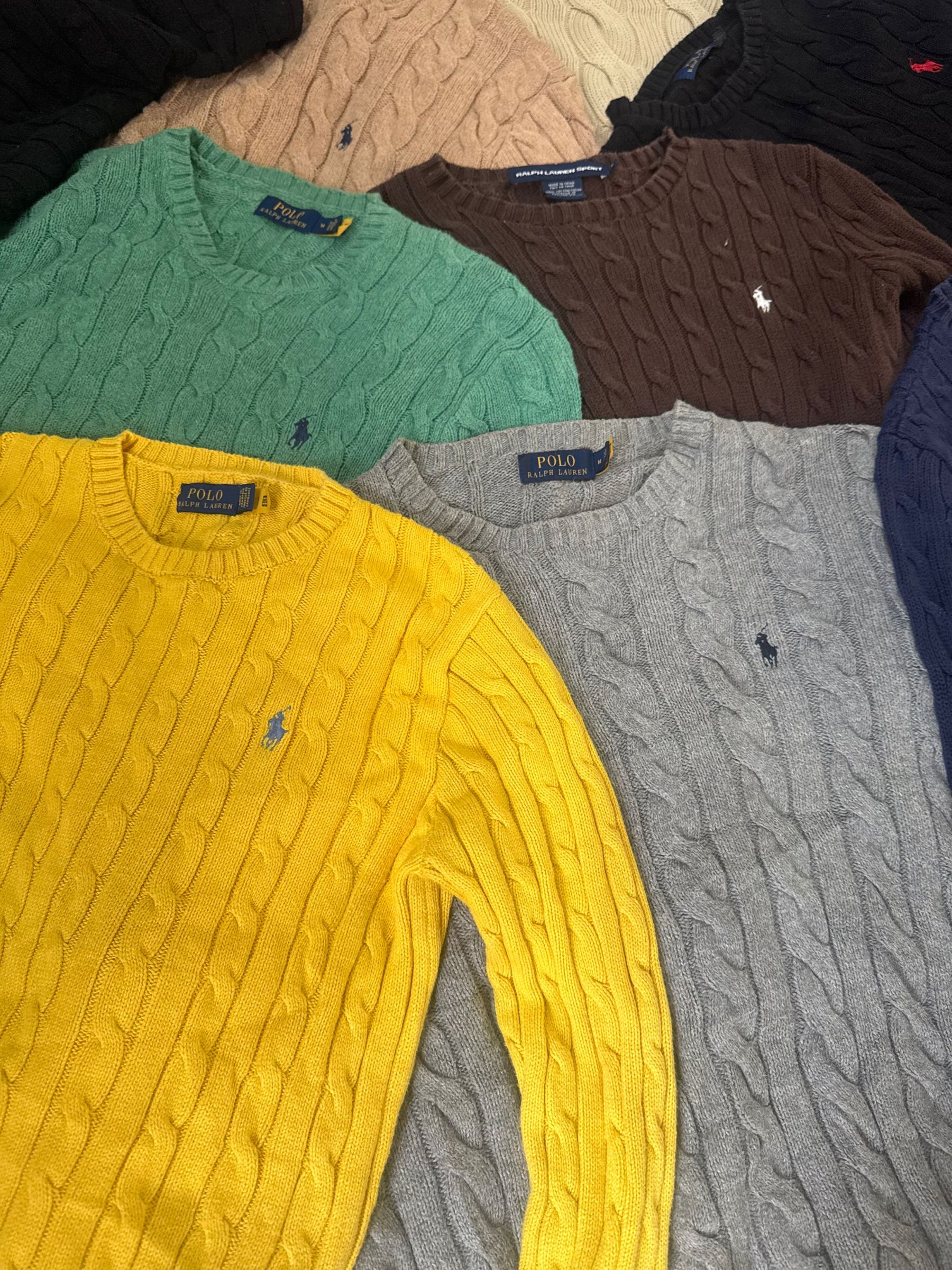 ralph lauren: paquete de suéter de punto trenzado ..