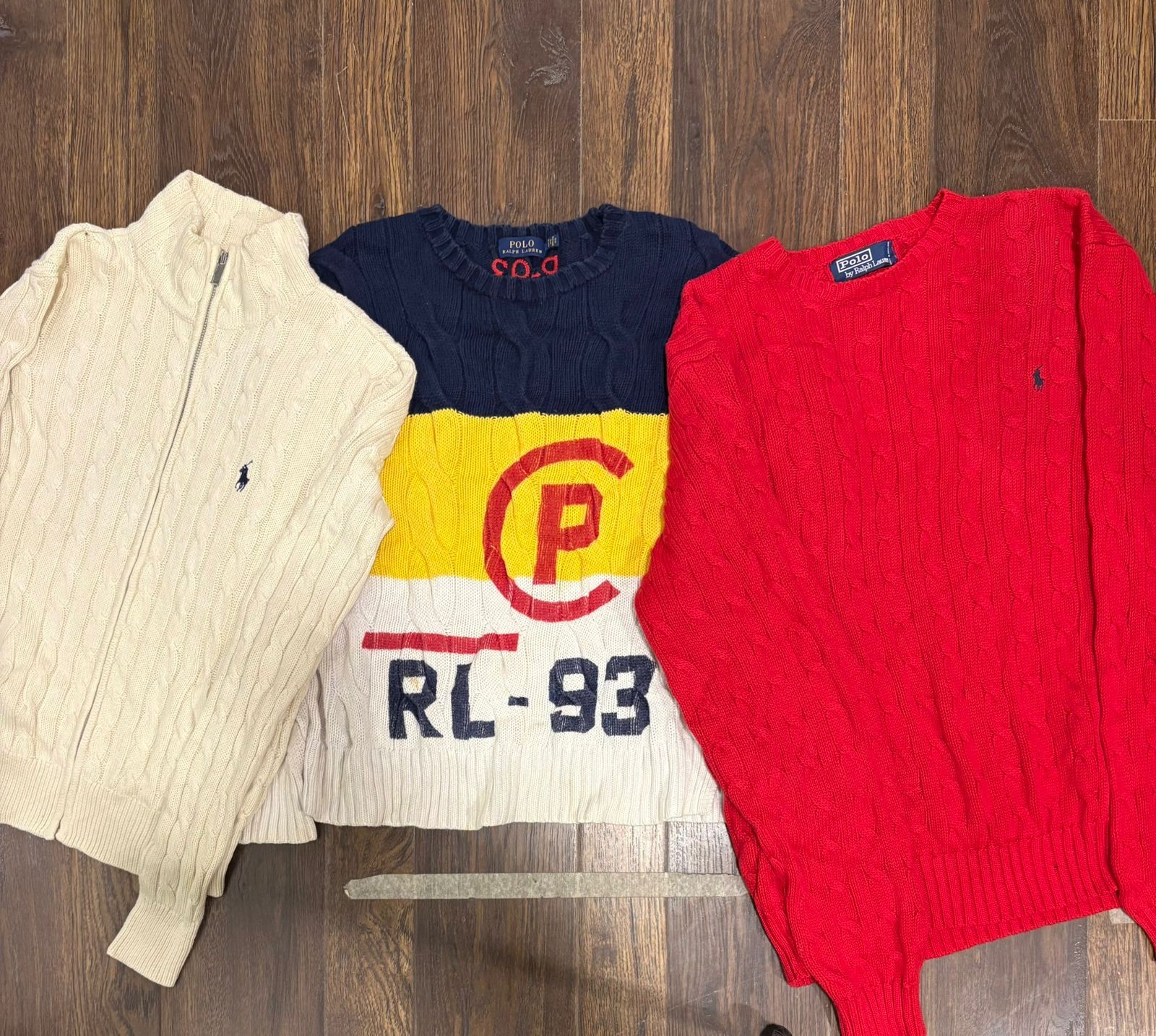 ralph lauren premium cable knit sweater bundle | r..