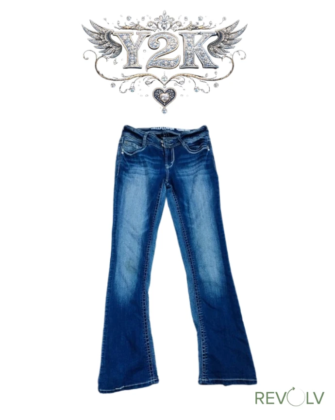 Conjunto de Jeans Y2K Mix | Bordado | Boca de Sapo..