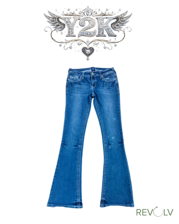 Pacote de Jeans Y2K Mix | Bordado | Boca de Sino (..