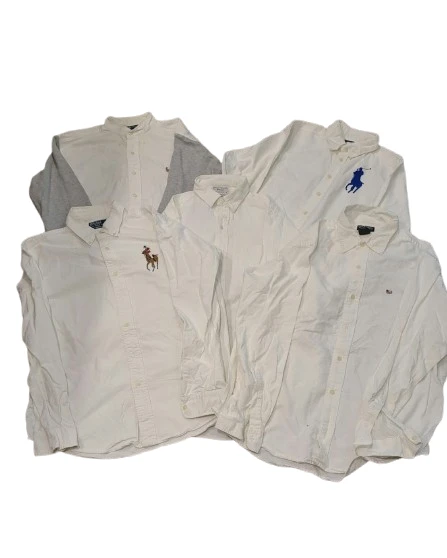 authentic ralph lauren shirts - all white
