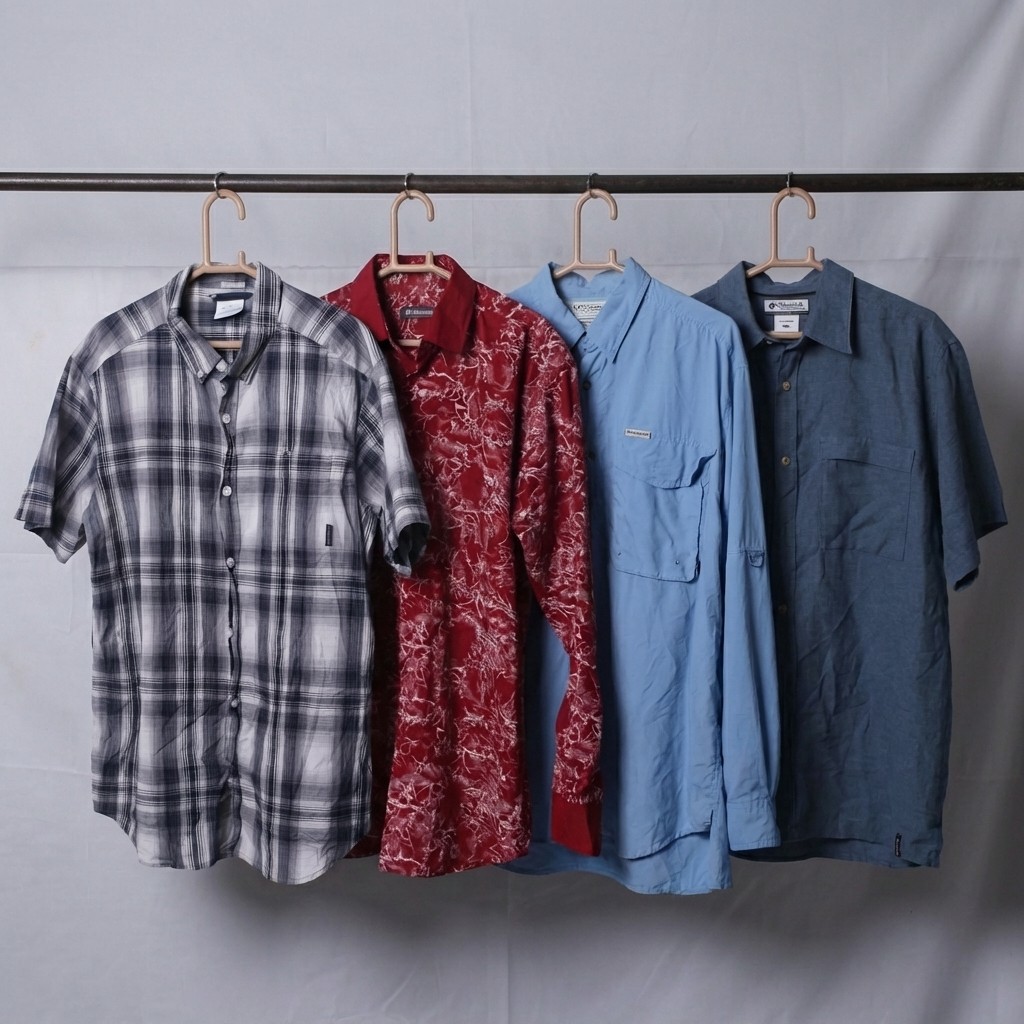 columbia shirts | 11 pcs | plaid, check & solid | ..