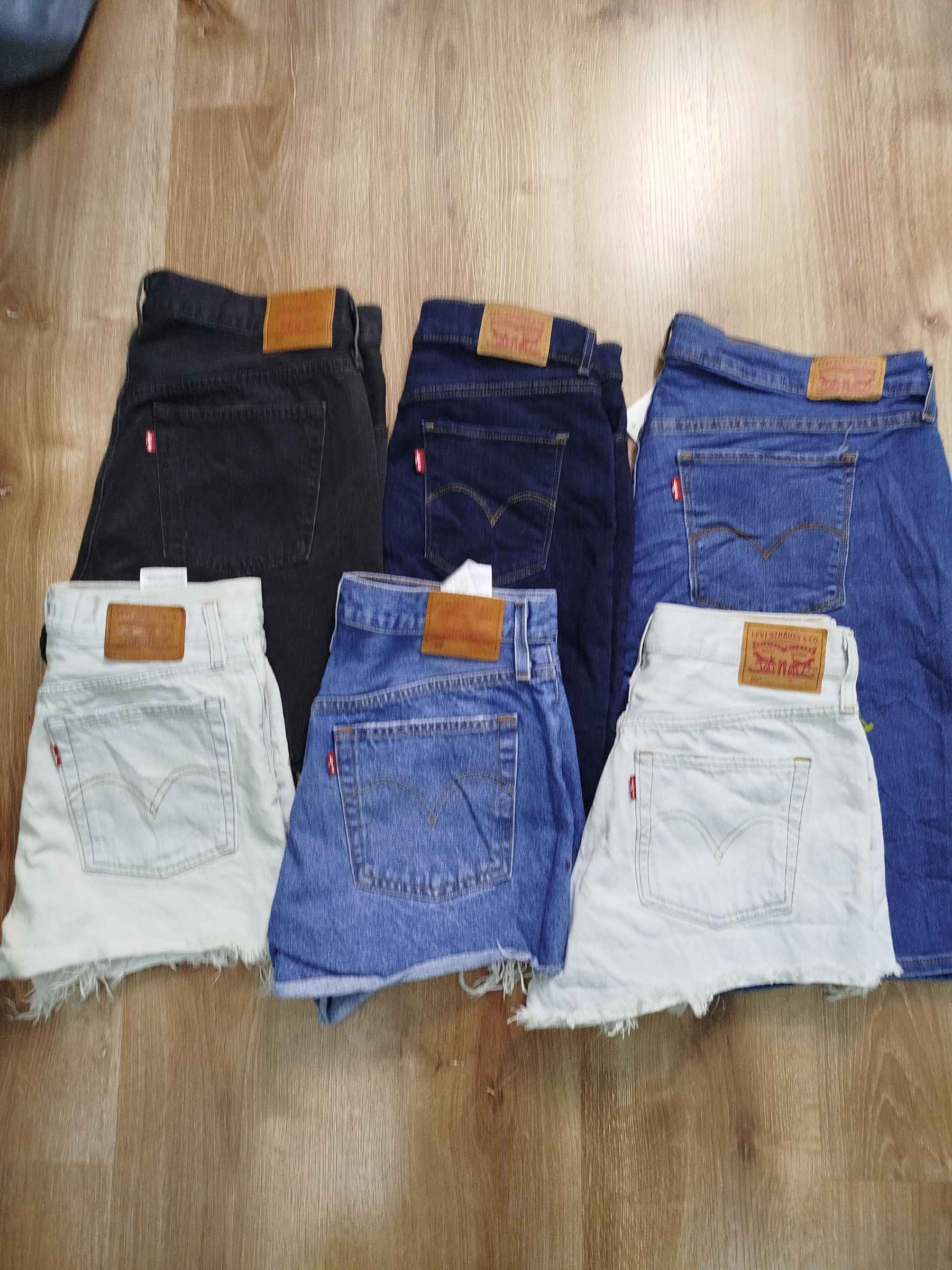 av-1442 levi's denim mix shorts