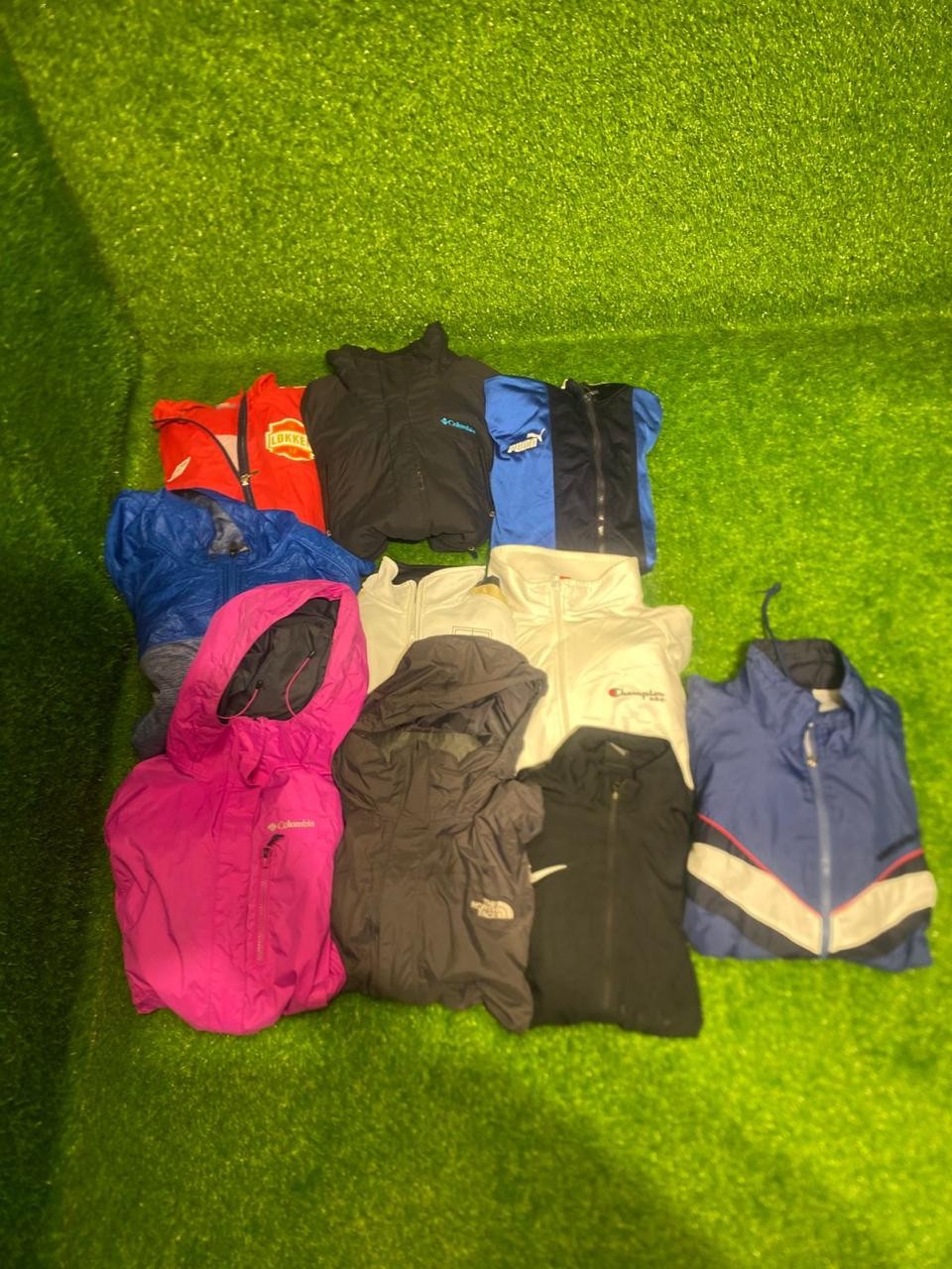mixed branded track jackets