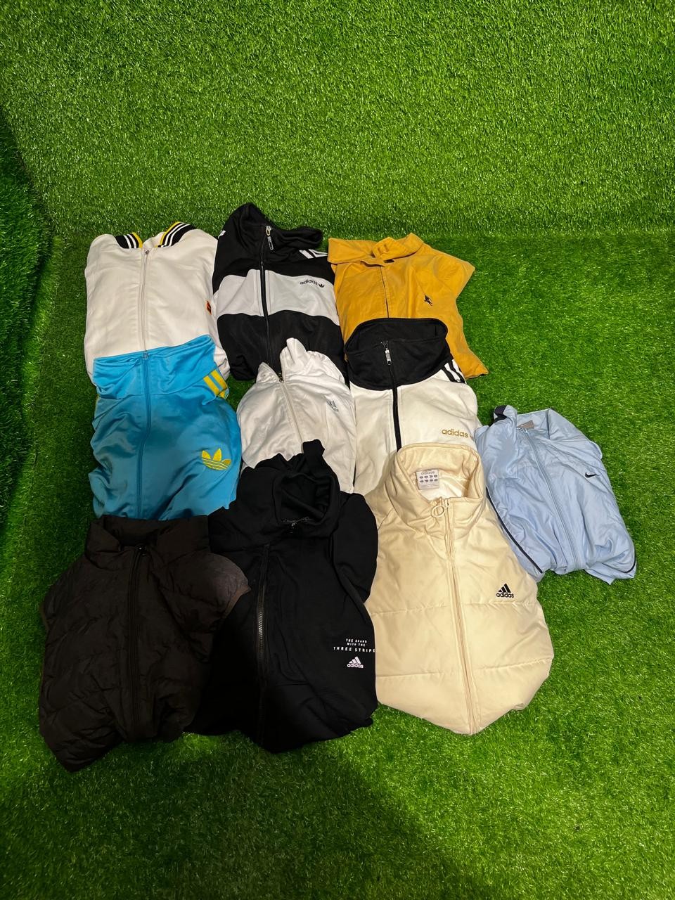 mixed branded track jackets