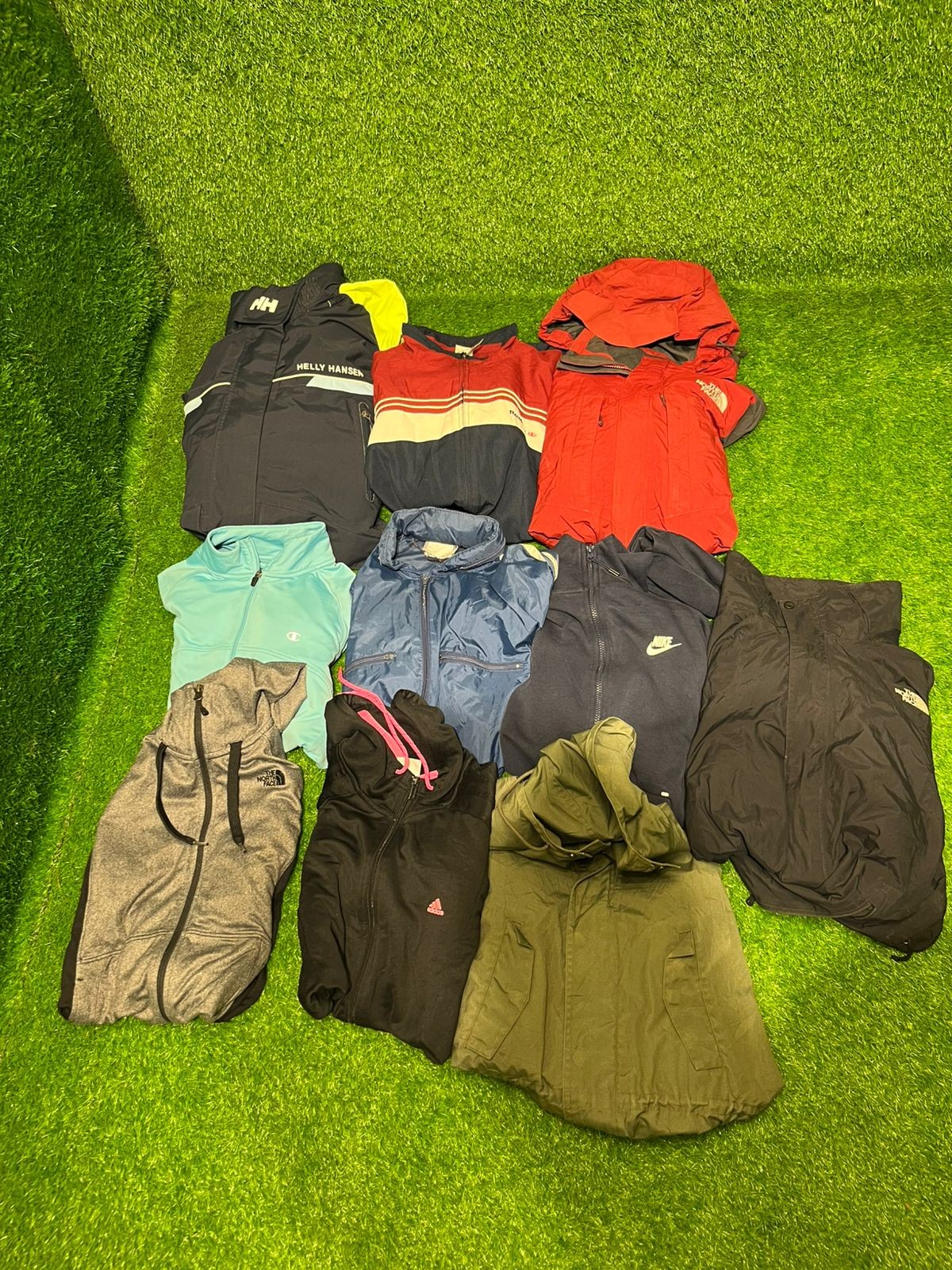 mixed branded track jackets