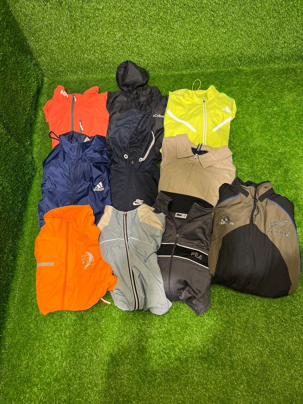 mixed branded track jackets