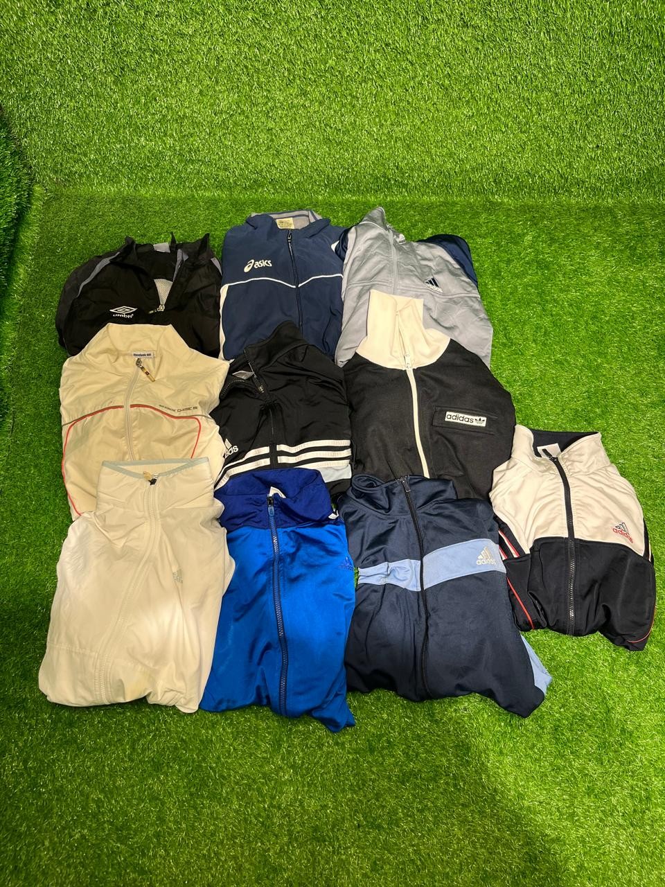 mixed branded track jackets