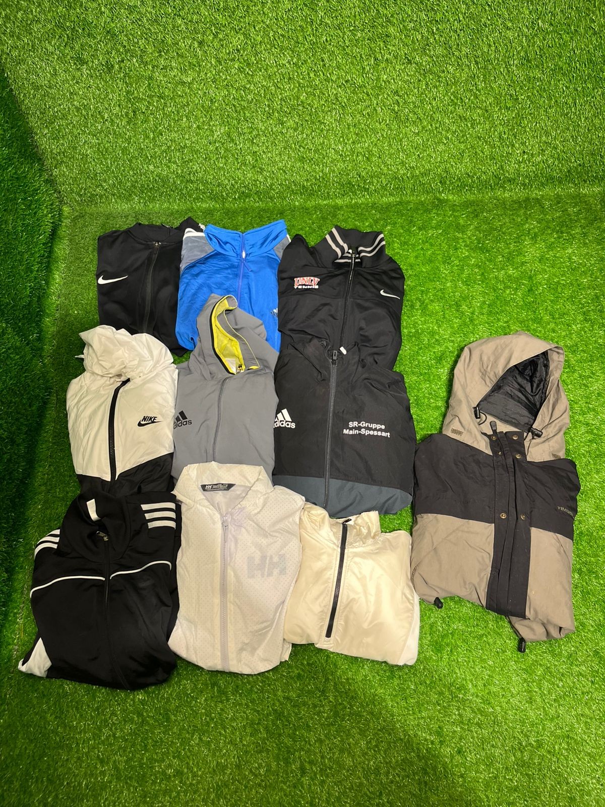 mixed branded track jackets