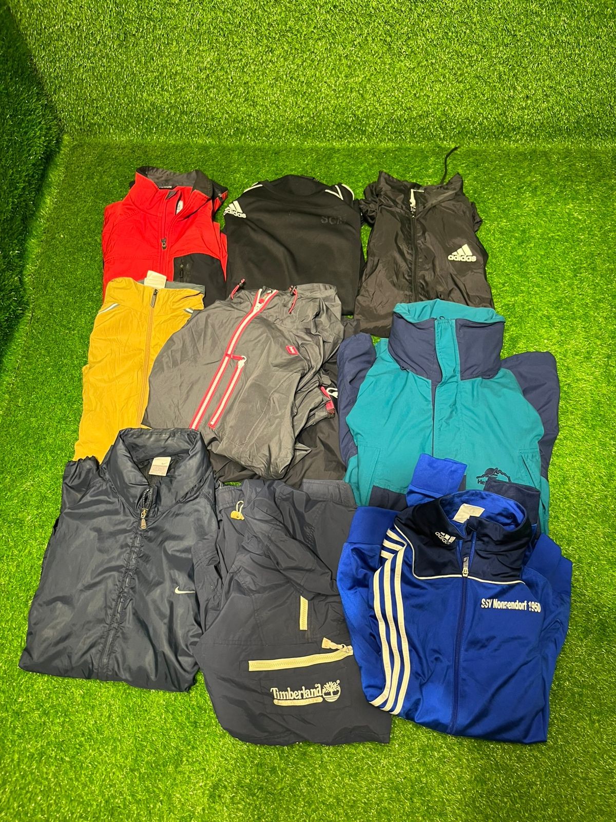 mixed branded track jackets