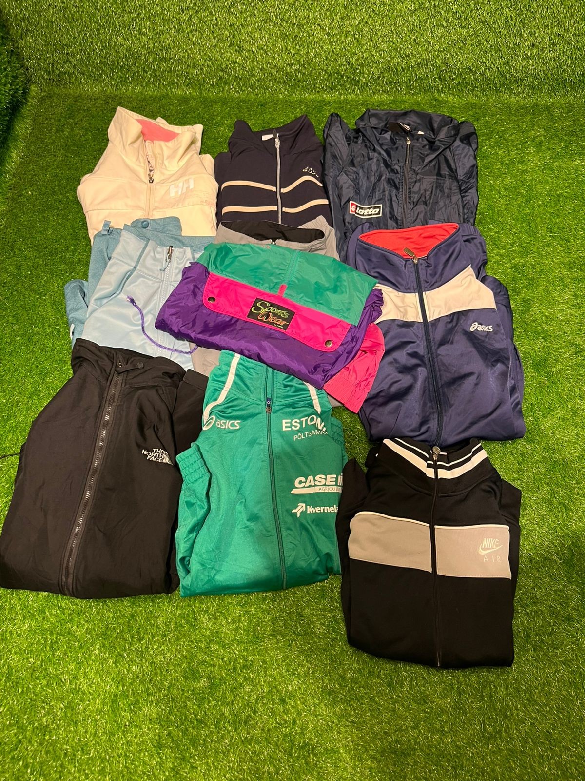 mixed branded track jackets