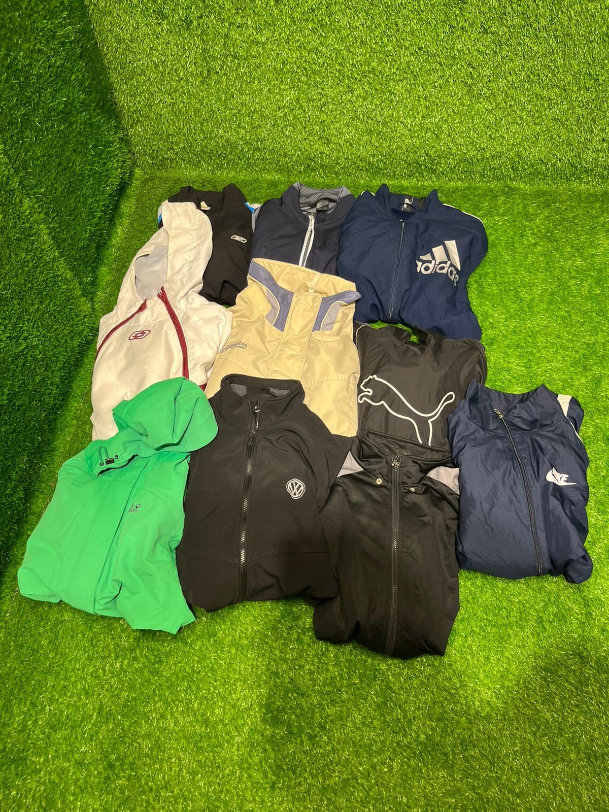 mixed branded track jackets