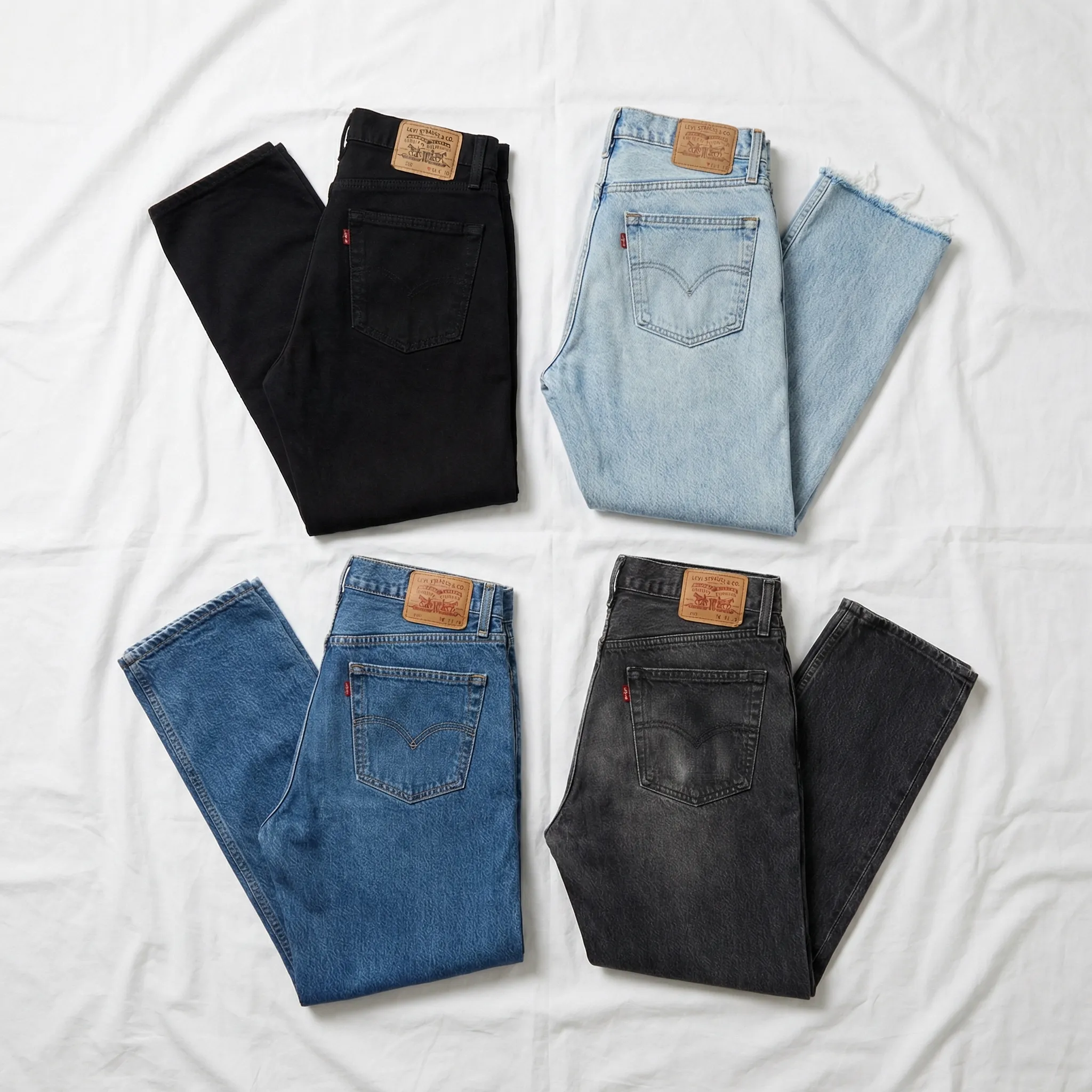 levi's mixed jeans x12 | bootcut, flare, 
raw hem,..