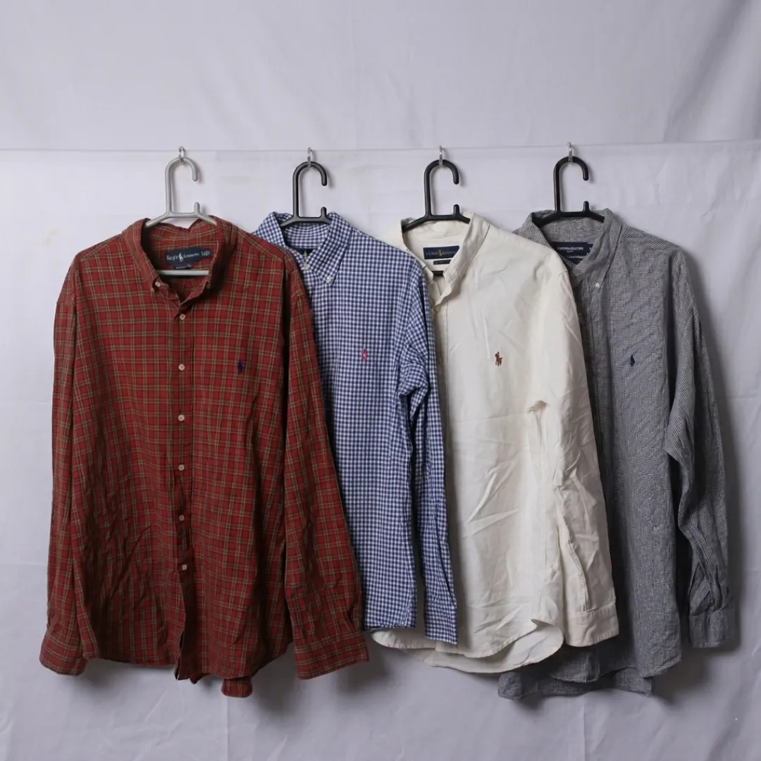 ralph lauren shirt | 10 pcs | oxford gingham strip..