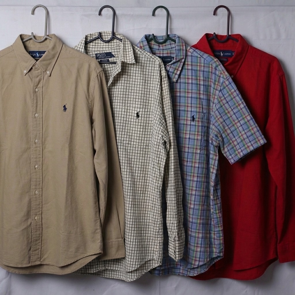 ralph lauren vintage shirts | 9 pcs | oxford madra..