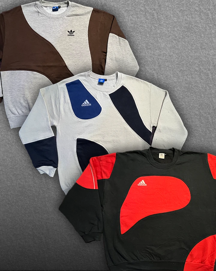 upcycled adidas sweatshirt