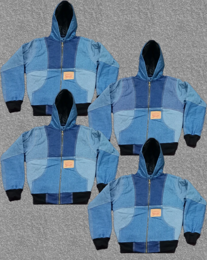 upcycled levis patchwork jackets