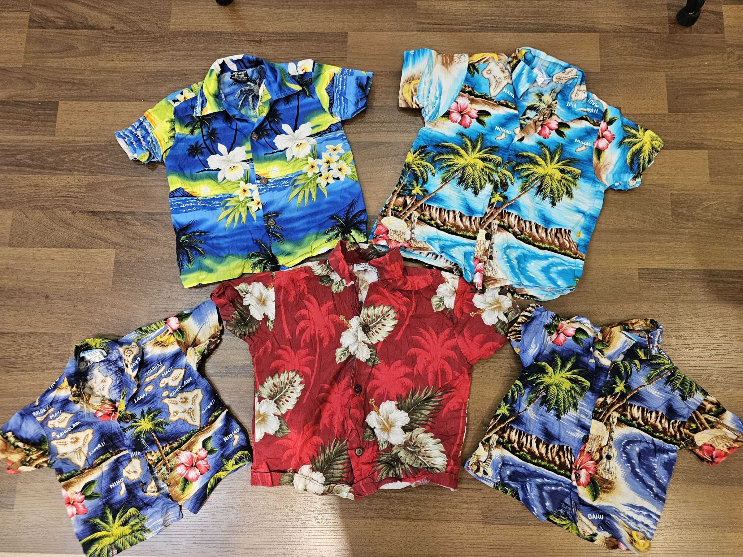 avg-0478 hawaiian beach kids | dress/t-shirts & sh..