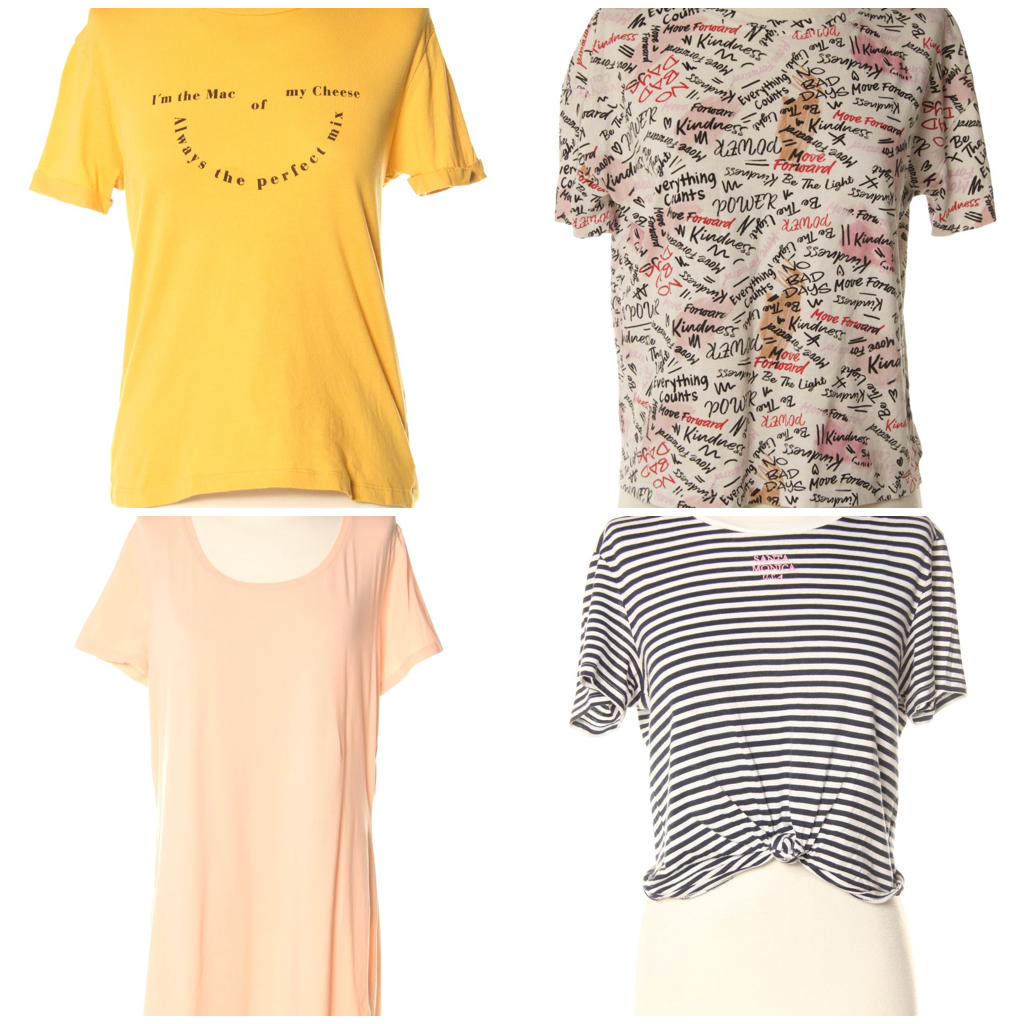 h&m, zara, bershka & more – women's t-shirts