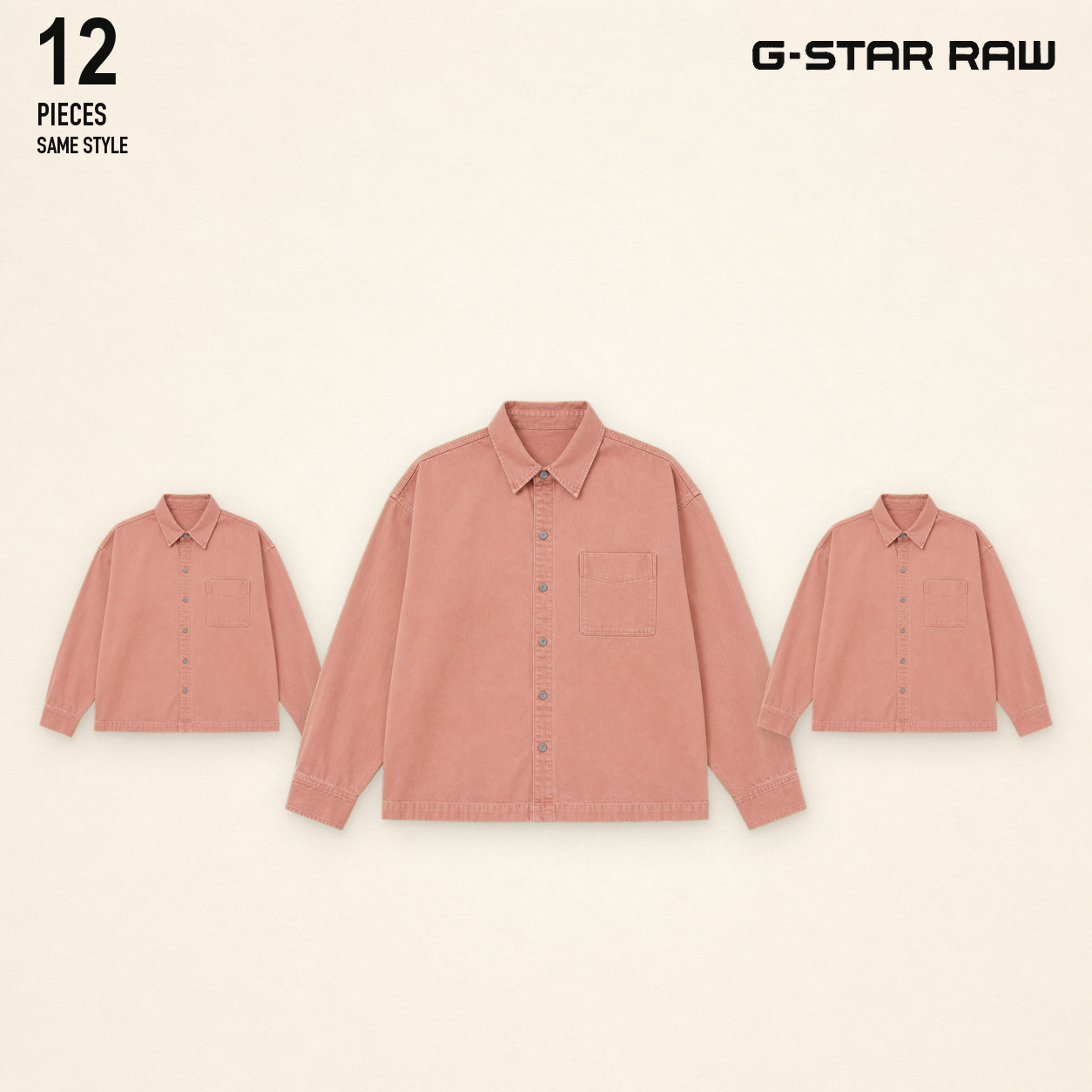 NWT deadstock g-star RAW - boxy fit shirts × 12