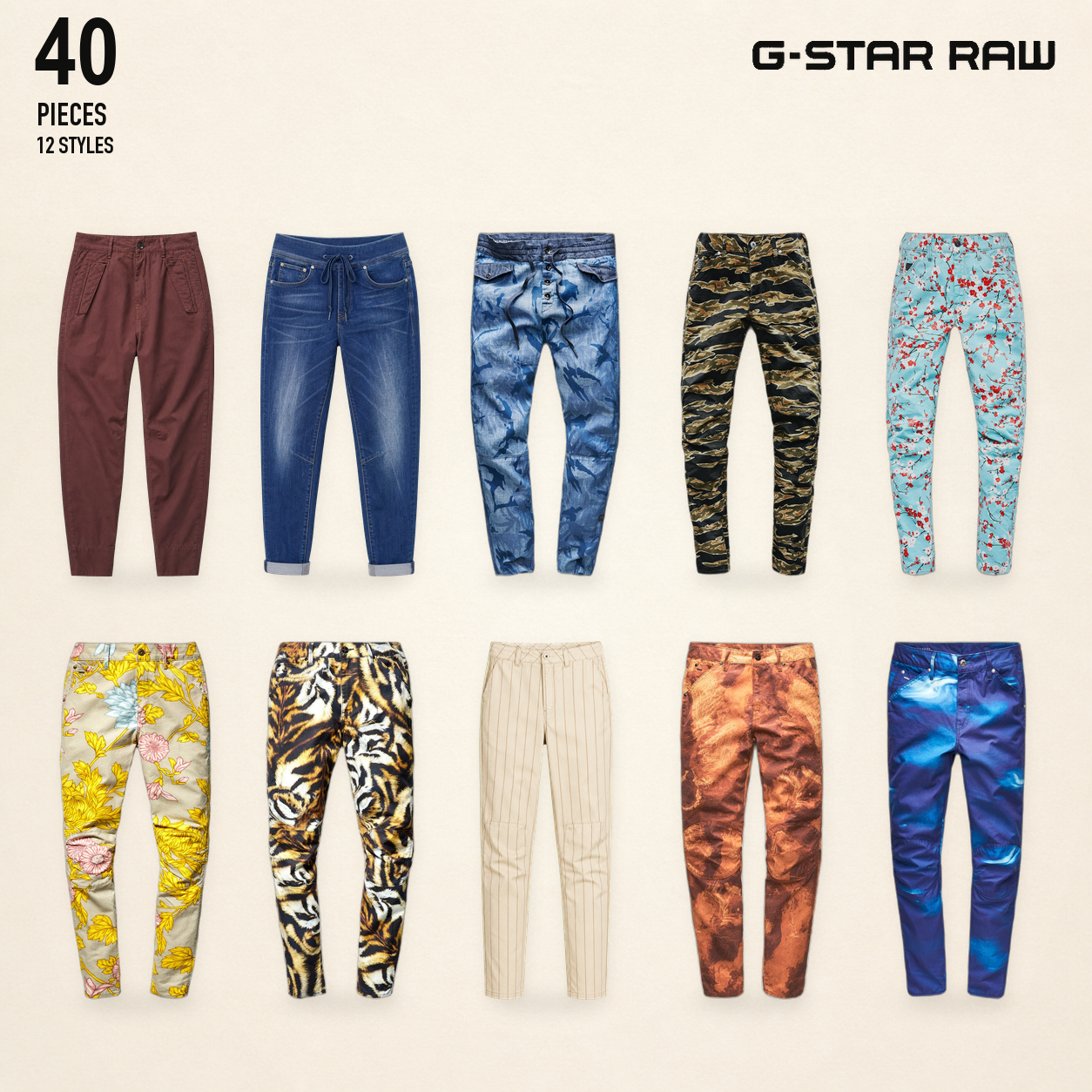 NWT deadstock g-star RAW - assortiment de pantalon..