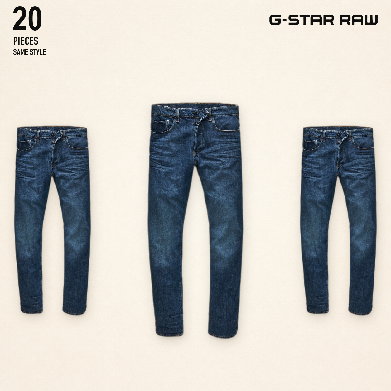 NWT deadstock g-star RAW - 3301 jeans tapered des ..