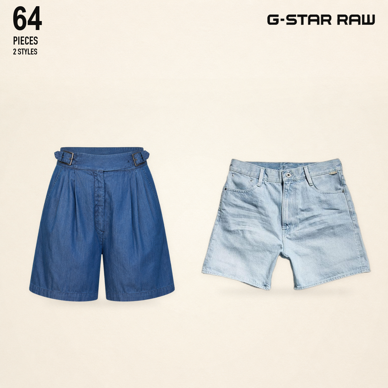 NWT deadstock g-star RAW - women's denim shorts as..