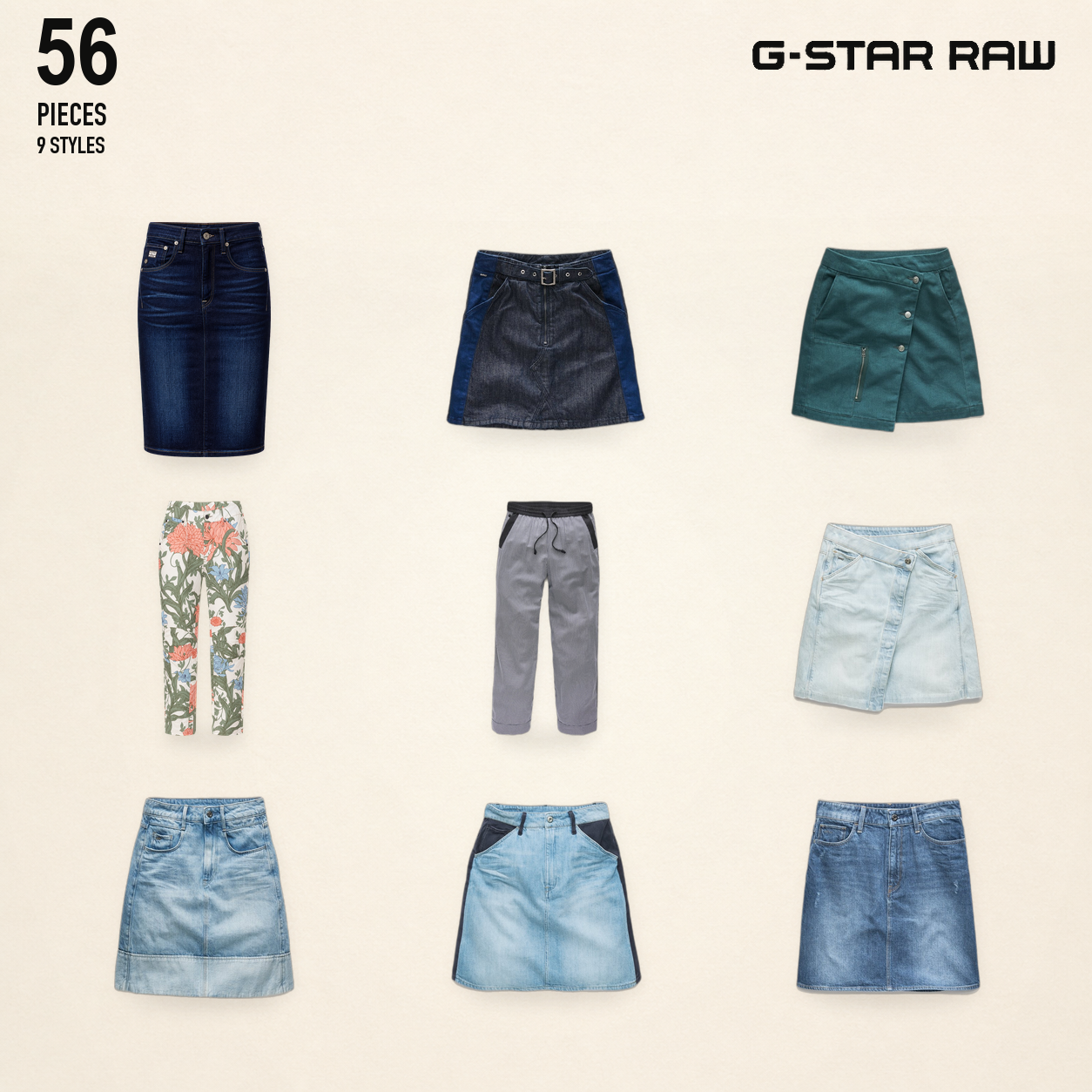 NWT deadstock g-star RAW - assortiment de jupes en..