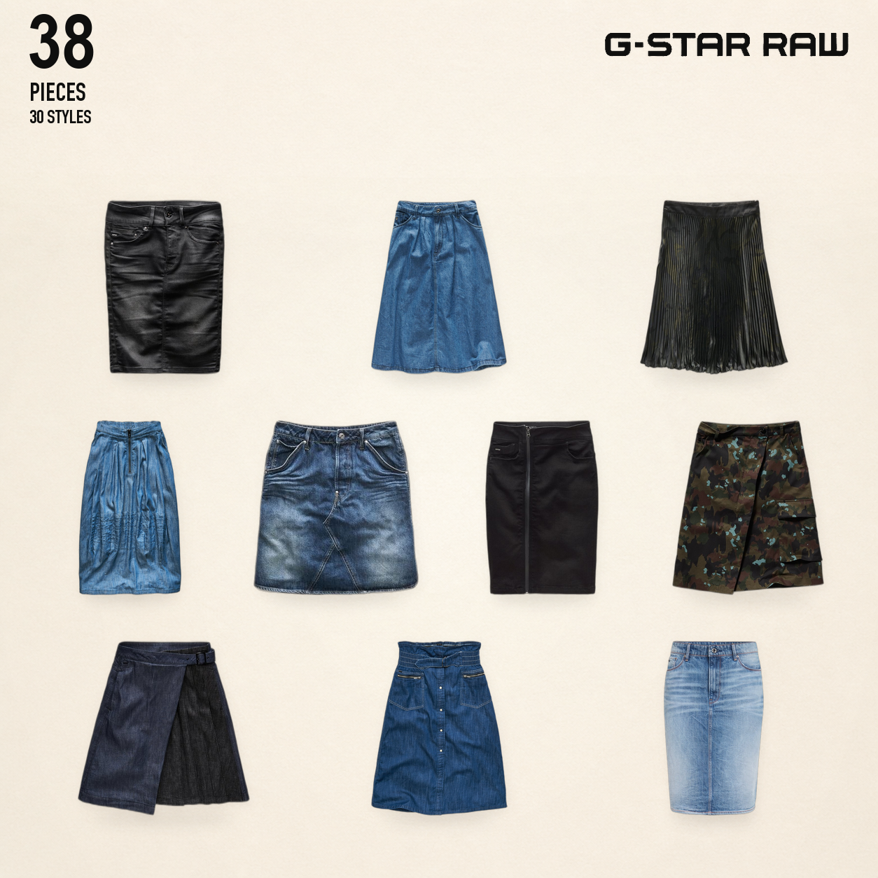 NWT deadstock g-star RAW - Damen Denim Röcke Sorti..