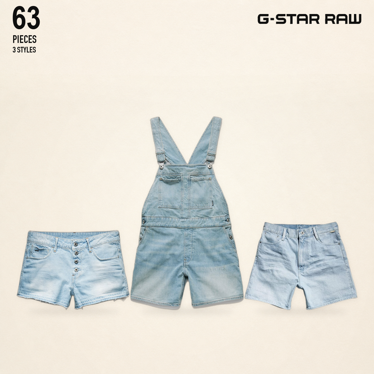 NWT deadstock g-star RAW - women's denim shorts as..