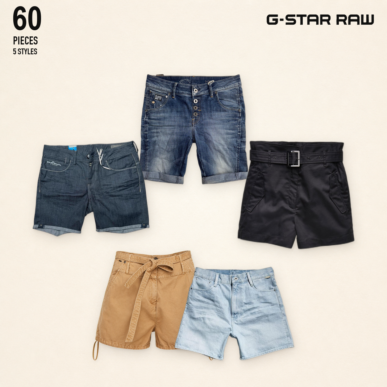 NWT deadstock g-star RAW - women's denim shorts as..