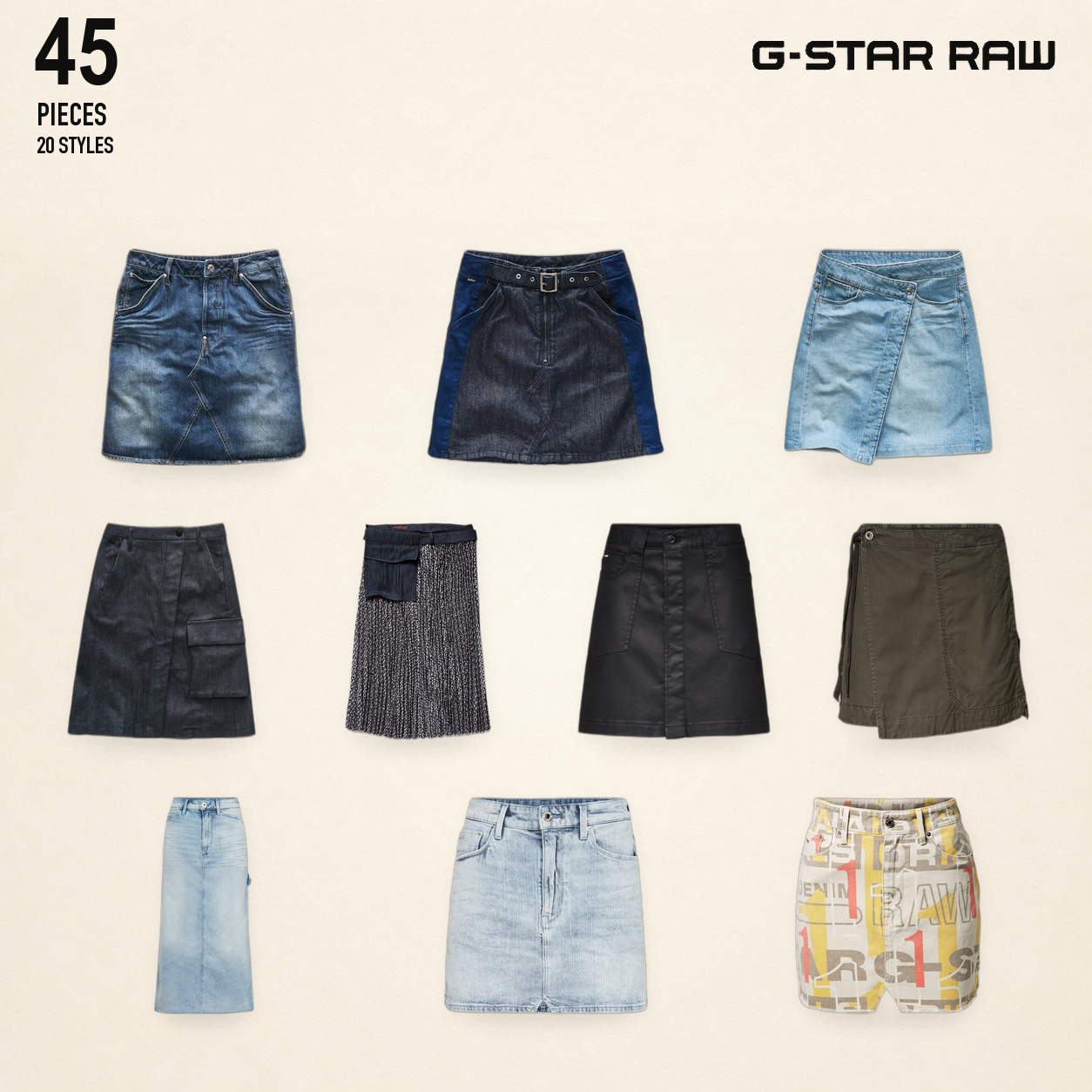 NWT deadstock g-star RAW - women's denim skirts as..